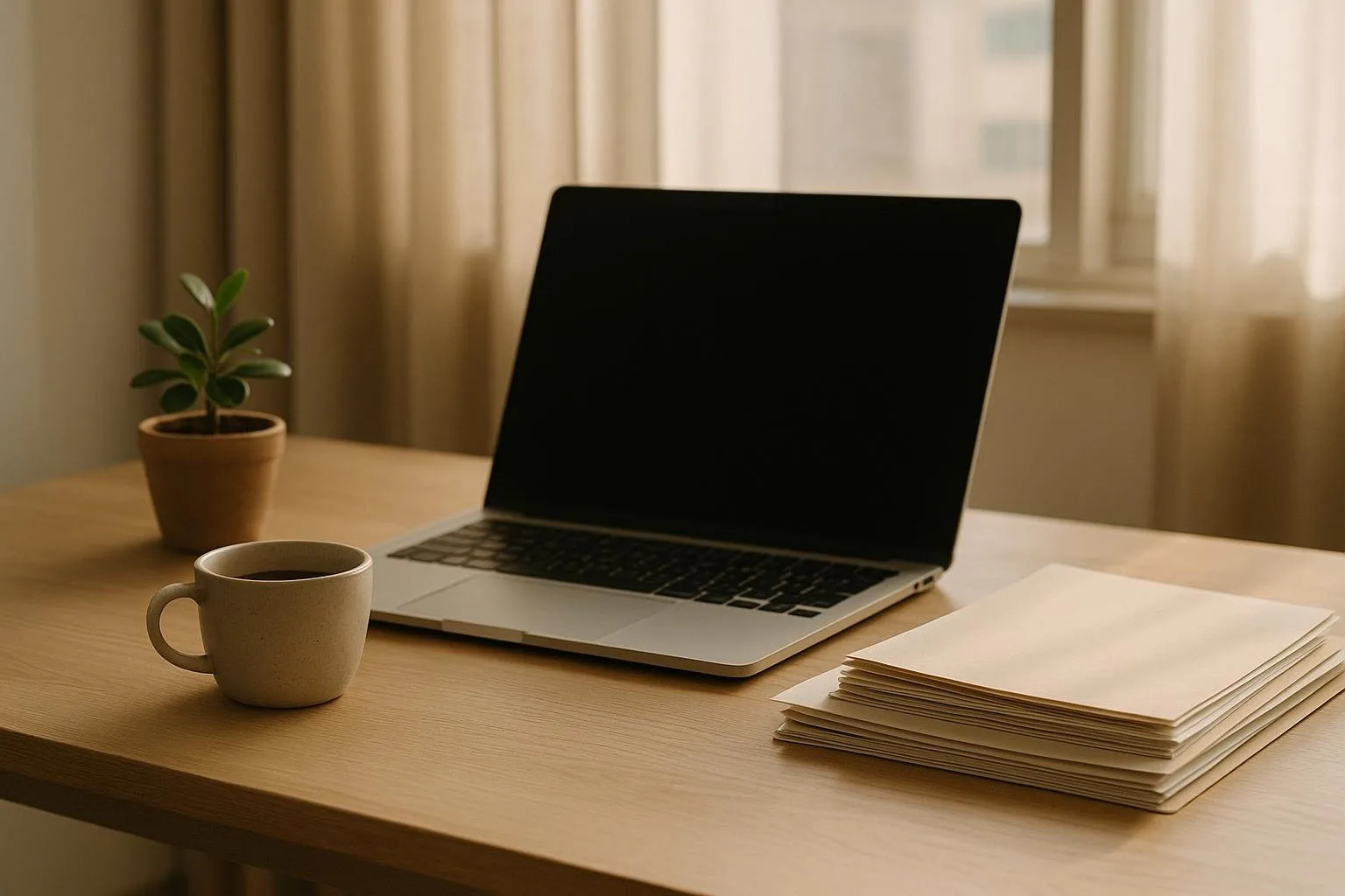 A desk at the association office